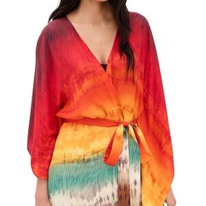 NWT alice + olivia Women's Marva Belted Mini Caftan